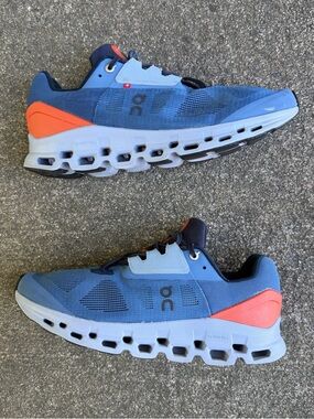 ON Running Men’s Cloudstratus Athletic Running Shoes Size 11 Lake/Flare 39.99213